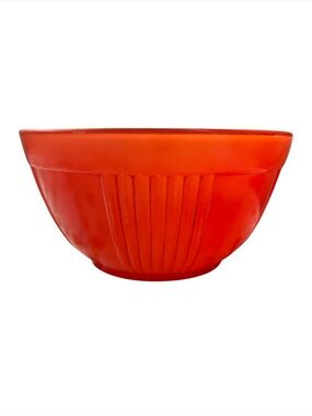 Vintage Bartlett Collins Fired On Orange Cereal Bowl